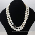 11-12mm Big Size White Knotted Unique Pearl Necklace Jewelry Wholesale